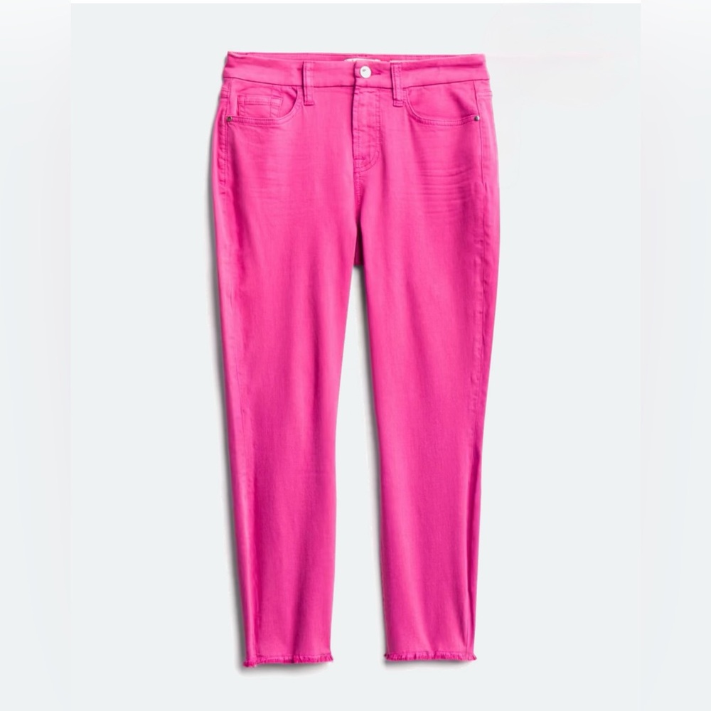 Cropped Frayed Hem Skinny Jeans